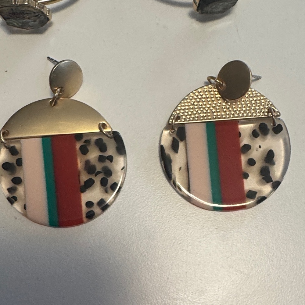 Colorful Earring Set with Animal Print - Picture 4 of 7